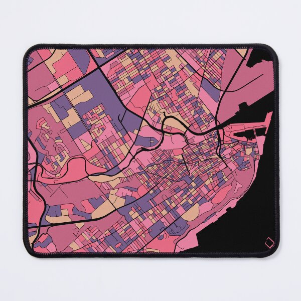 Item preview, Quebec City Map Pattern in Purple & Pink designed and sold by PatternMaps.