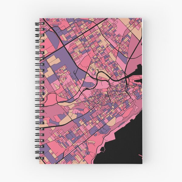 Item preview, Quebec City Map Pattern in Purple & Pink designed and sold by PatternMaps.