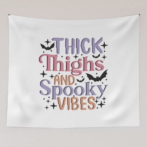 Item preview, "Retro Thick Thighs and Spooky Vibes Halloween Design designed and sold by PrintelArt.