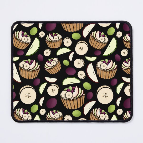 Item preview, Fruit Salad Tart Pattern (Black) designed and sold by honeybeepaper.
