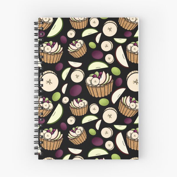 Item preview, Fruit Salad Tart Pattern (Black) designed and sold by honeybeepaper.