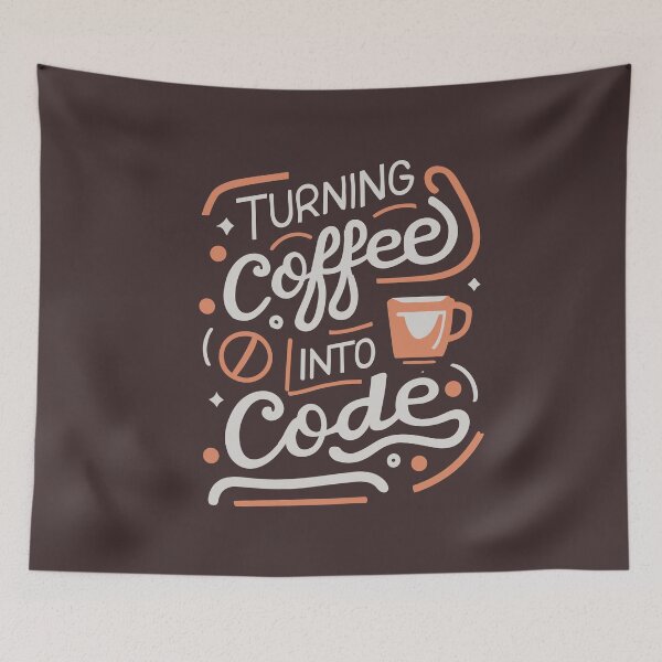 Item preview, Turning coffee into code designed and sold by RocketArtInd.