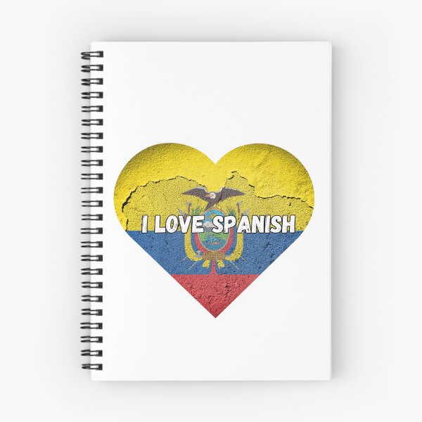 Item preview, i love spanish, heart with ecuadorian flag designed and sold by language-des.