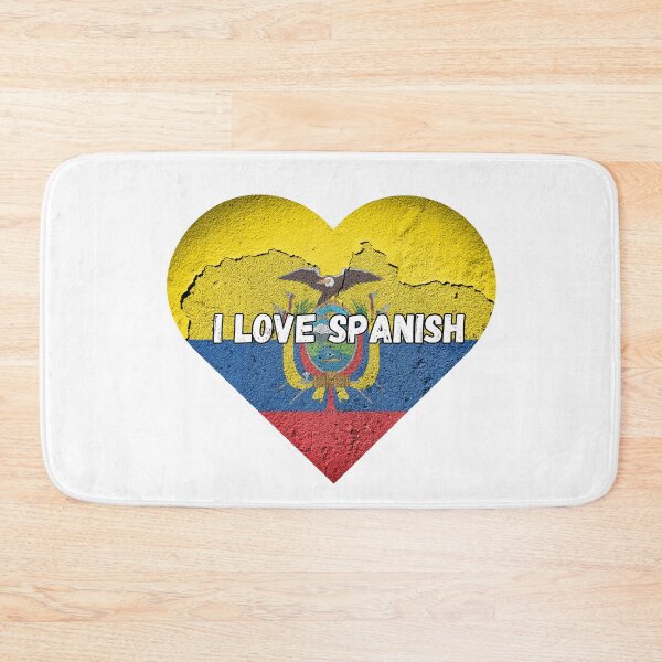 Item preview, i love spanish, heart with ecuadorian flag designed and sold by language-des.