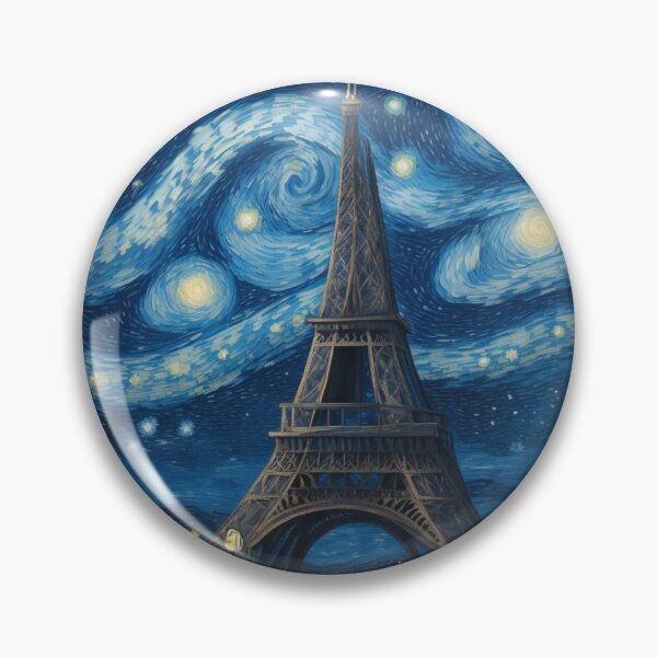 Item preview, Starry night in Paris Van Gogh Starry Night Eiffel Tower designed and sold by Vangoholic.