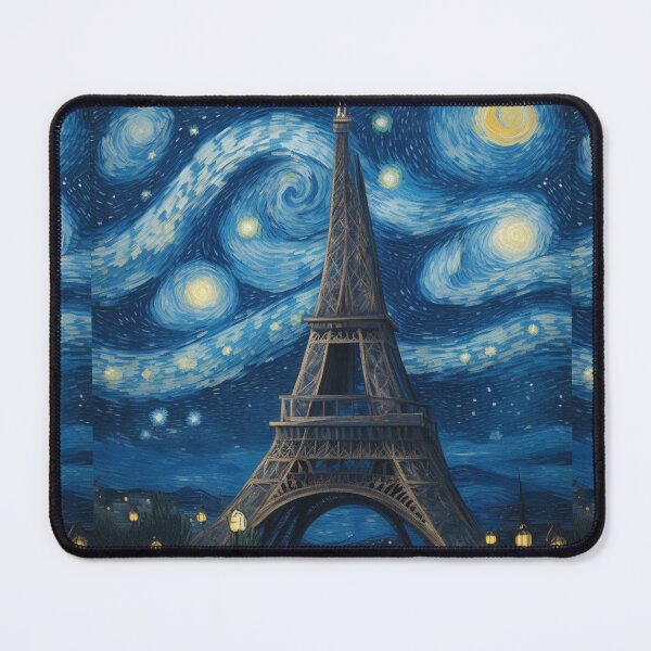 Item preview, Starry night in Paris Van Gogh Starry Night Eiffel Tower designed and sold by Vangoholic.