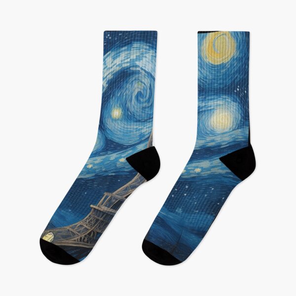 Item preview, Starry night in Paris Van Gogh Starry Night Eiffel Tower designed and sold by Vangoholic.