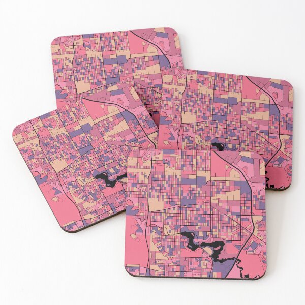 Item preview, Regina Map Pattern in Purple & Pink designed and sold by PatternMaps.
