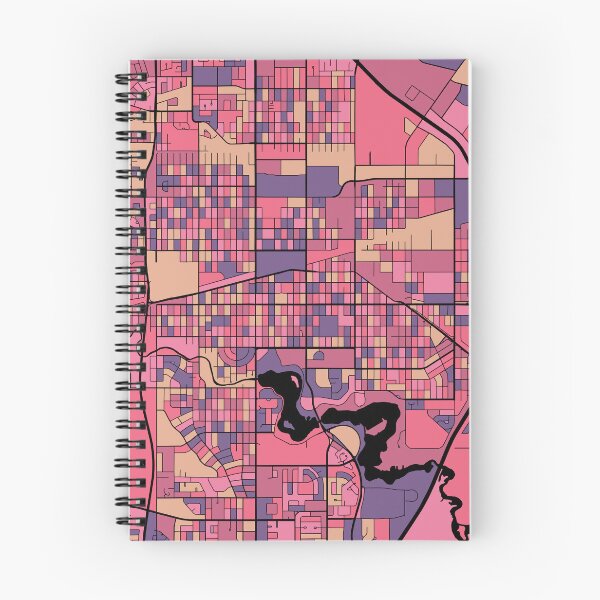 Item preview, Regina Map Pattern in Purple & Pink designed and sold by PatternMaps.
