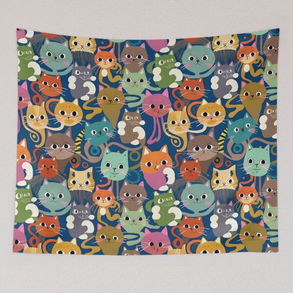 Item preview, Seamless Pattern Cat designed and sold by deviatepolo.