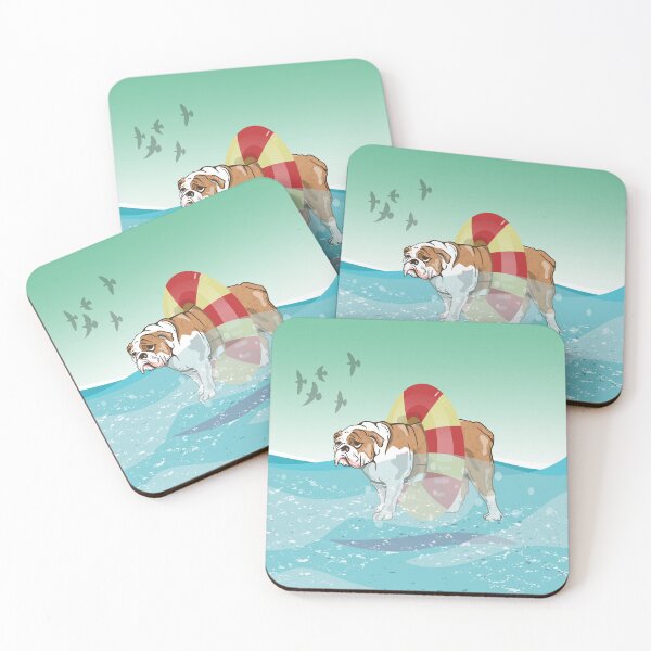 Item preview, English bulldog reluctant swimmer designed and sold by piedaydesigns.