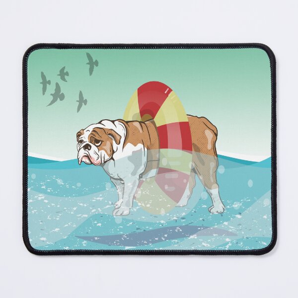 Item preview, English bulldog reluctant swimmer designed and sold by piedaydesigns.