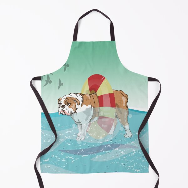 Item preview, English bulldog reluctant swimmer designed and sold by piedaydesigns.