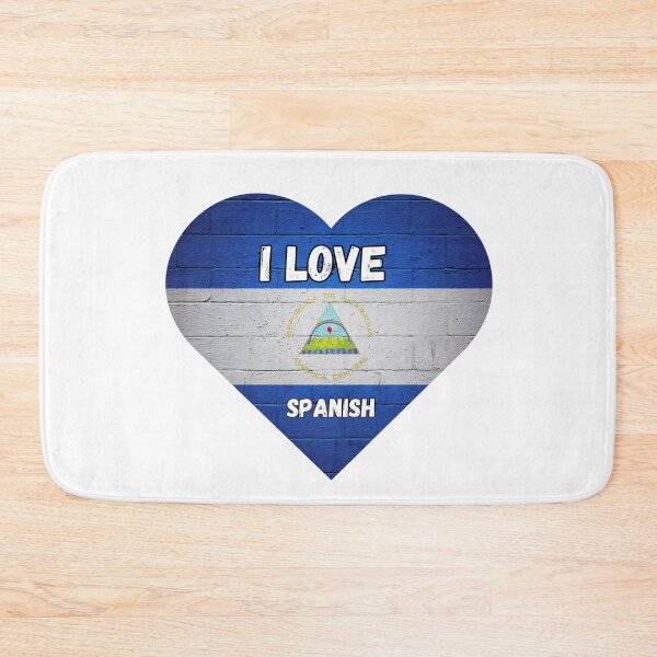 Item preview, i love spanish, heart with nicaraguan flag designed and sold by language-des.