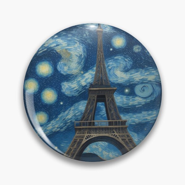 Item preview, Starry night in Paris Van Gogh Starry Night Eiffel Tower designed and sold by Vangoholic.