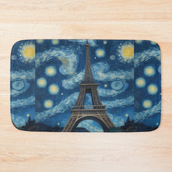 Item preview, Starry night in Paris Van Gogh Starry Night Eiffel Tower designed and sold by Vangoholic.