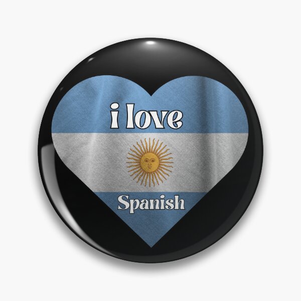 Item preview, i love spanish, heart with flag of argentina designed and sold by language-des.