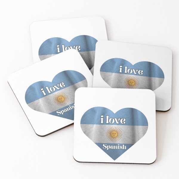 Item preview, i love spanish, heart with flag of argentina designed and sold by language-des.