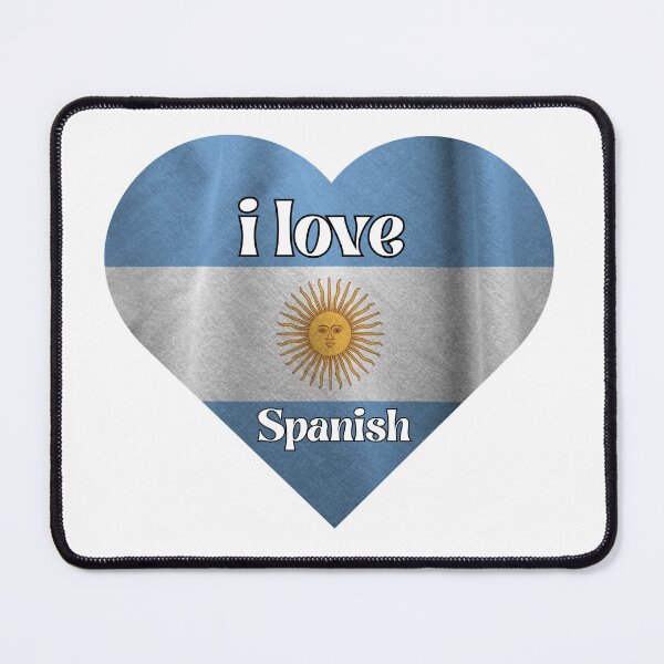 Item preview, i love spanish, heart with flag of argentina designed and sold by language-des.