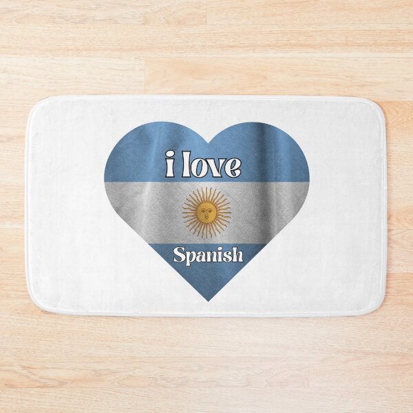Item preview, i love spanish, heart with flag of argentina designed and sold by language-des.