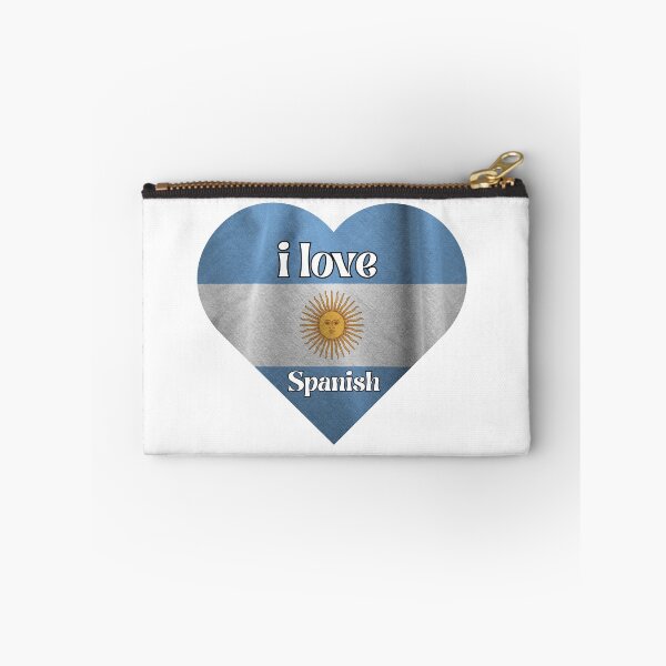 Item preview, i love spanish, heart with flag of argentina designed and sold by language-des.
