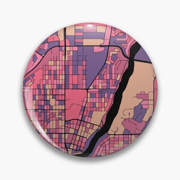 Item preview, Saskatoon Map Pattern in Purple & Pink designed and sold by PatternMaps.