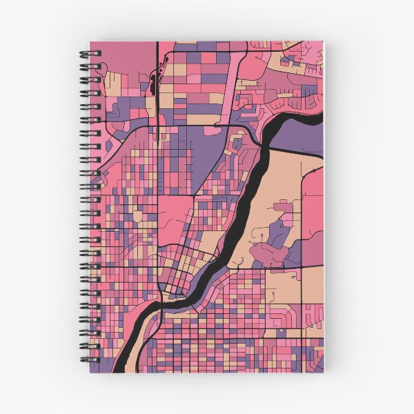 Item preview, Saskatoon Map Pattern in Purple & Pink designed and sold by PatternMaps.