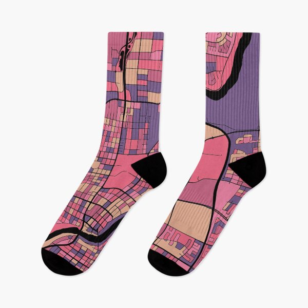 Item preview, Saskatoon Map Pattern in Purple & Pink designed and sold by PatternMaps.