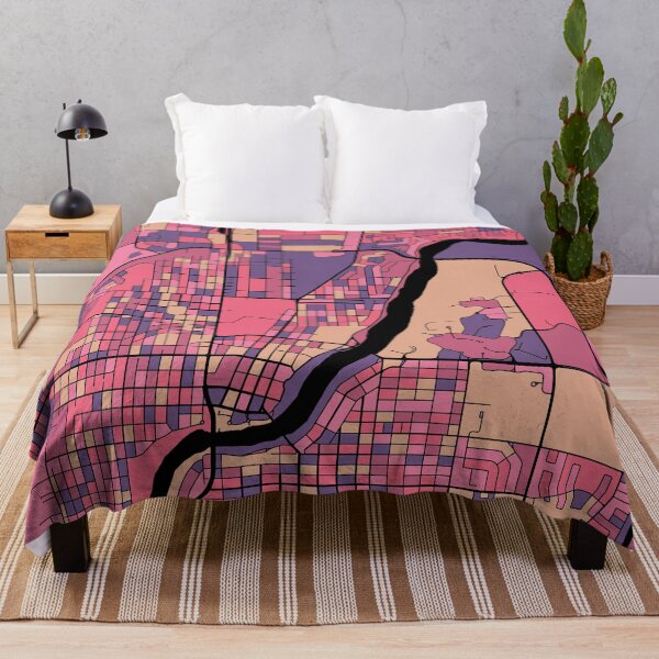 Item preview, Saskatoon Map Pattern in Purple & Pink designed and sold by PatternMaps.