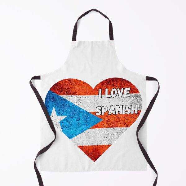 Artikelvorschau, Ich liebe Spanisch, Herz mit Puerto Rico-Flagge entworfen und verkauft von language-des.