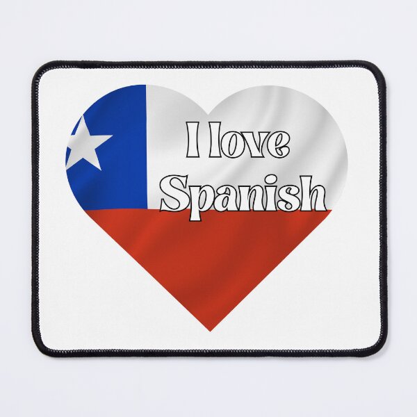 Item preview, i love spanish, heart with chilean flag designed and sold by language-des.