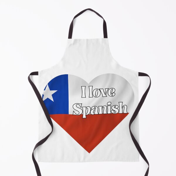 Item preview, i love spanish, heart with chilean flag designed and sold by language-des.