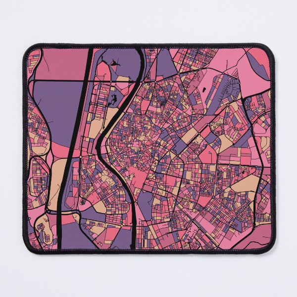 Item preview, Seville Map Pattern in Purple & Pink designed and sold by PatternMaps.