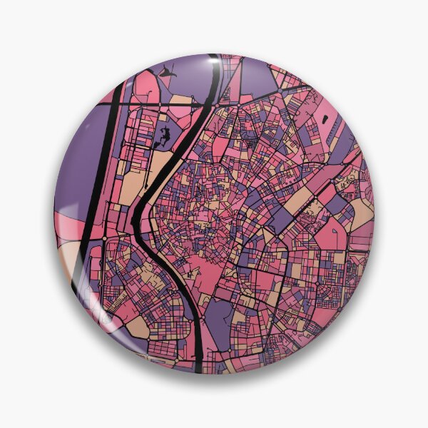 Item preview, Seville Map Pattern in Purple & Pink designed and sold by PatternMaps.
