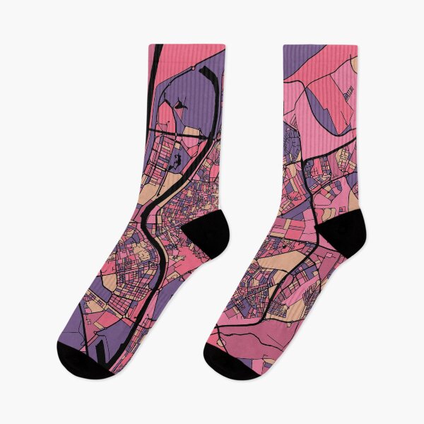 Item preview, Seville Map Pattern in Purple & Pink designed and sold by PatternMaps.