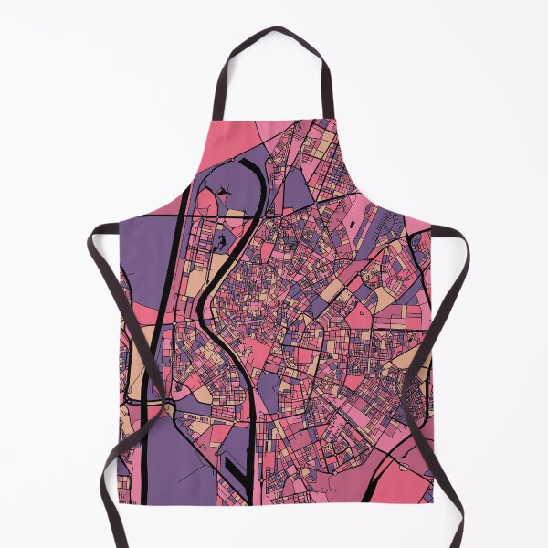 Item preview, Seville Map Pattern in Purple & Pink designed and sold by PatternMaps.