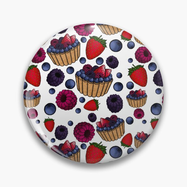 Item preview, Berry Sweet Tart Pattern (White) designed and sold by honeybeepaper.