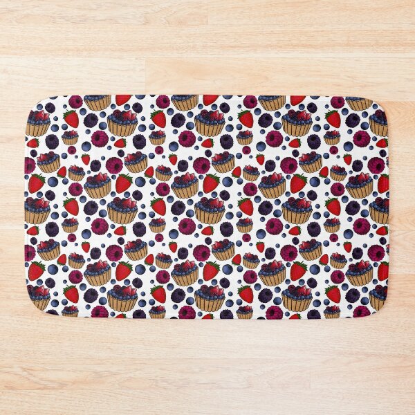 Item preview, Berry Sweet Tart Pattern (White) designed and sold by honeybeepaper.