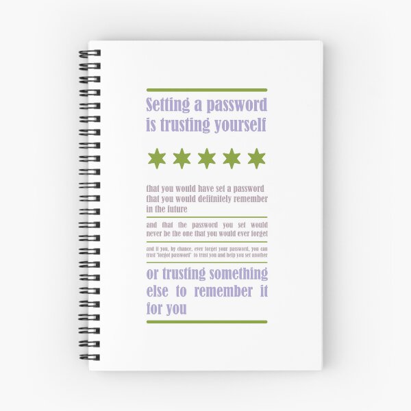 Item preview, Setting a Password is Trusting Yourself - Humor Tech Saying designed and sold by ShubhankarK.
