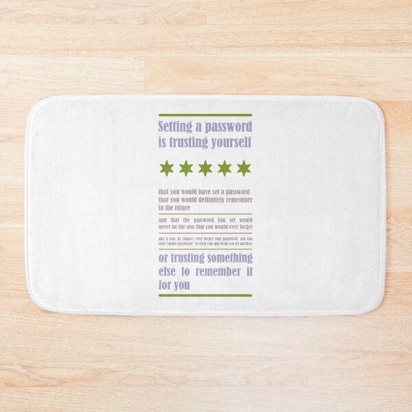 Item preview, Setting a Password is Trusting Yourself - Humor Tech Saying designed and sold by ShubhankarK.