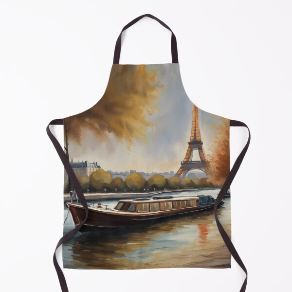 Item preview, Paris painting of a boat on the river Seine  designed and sold by JackFreestone.