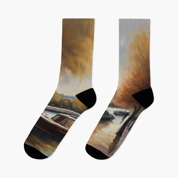 Item preview, Paris painting of a boat on the river Seine  designed and sold by JackFreestone.