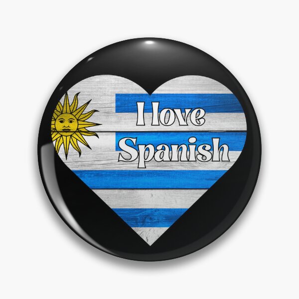 Item preview, i love spanish, heart with uruguay flag designed and sold by language-des.