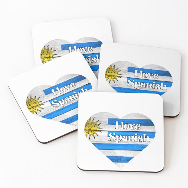 Item preview, i love spanish, heart with uruguay flag designed and sold by language-des.