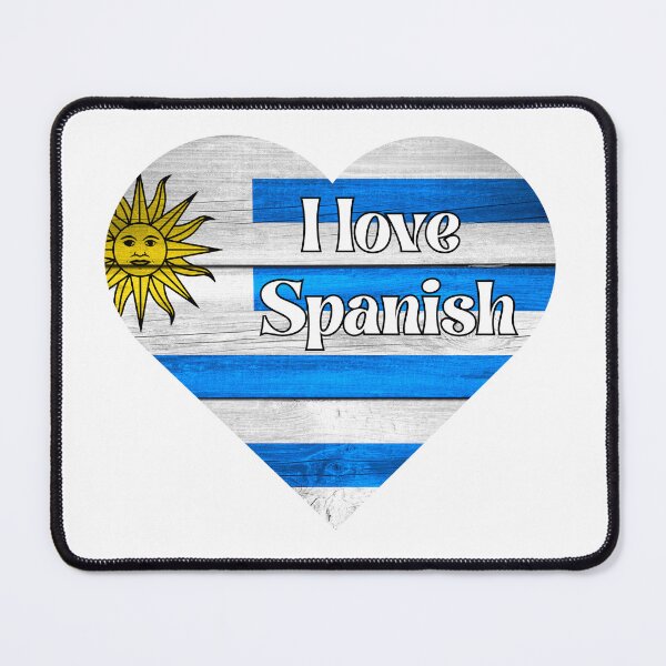 Item preview, i love spanish, heart with uruguay flag designed and sold by language-des.