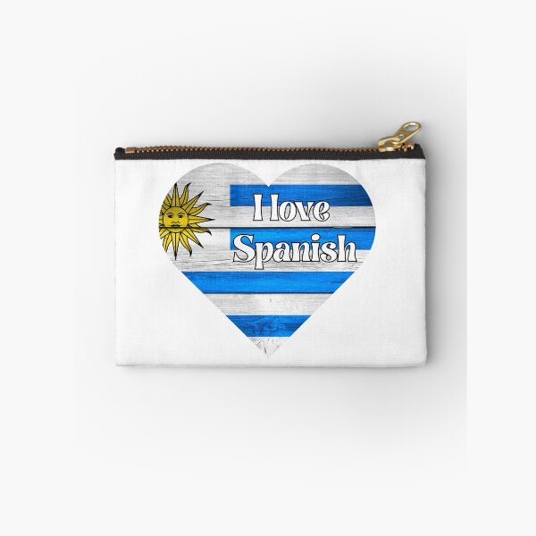 Item preview, i love spanish, heart with uruguay flag designed and sold by language-des.