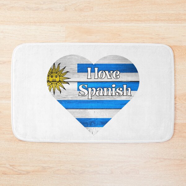 Item preview, i love spanish, heart with uruguay flag designed and sold by language-des.