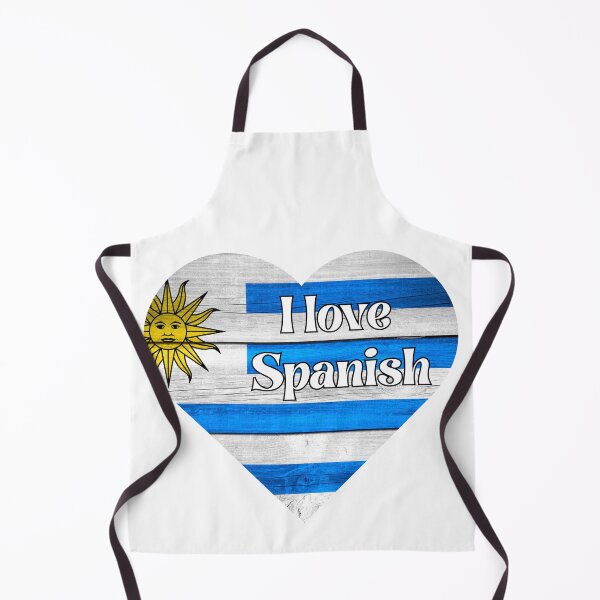 Item preview, i love spanish, heart with uruguay flag designed and sold by language-des.