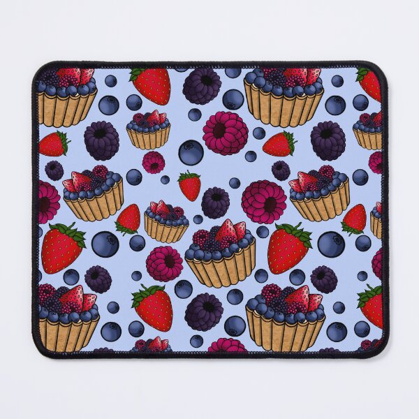 Item preview, Berry Sweet Tart Pattern (Light Blue) designed and sold by honeybeepaper.