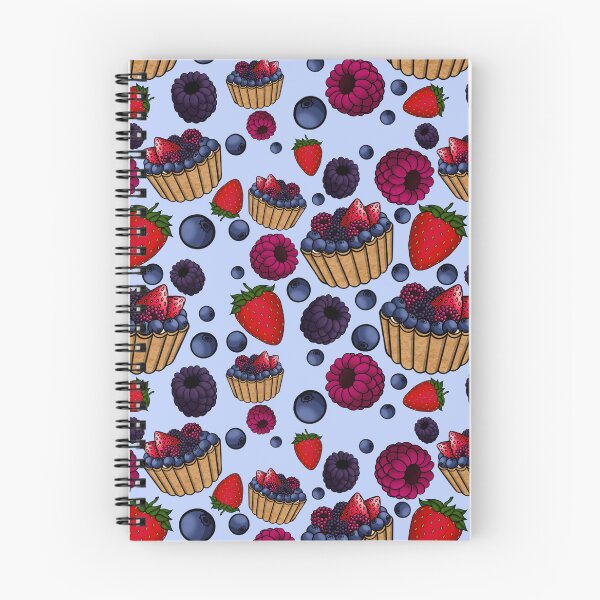 Item preview, Berry Sweet Tart Pattern (Light Blue) designed and sold by honeybeepaper.
